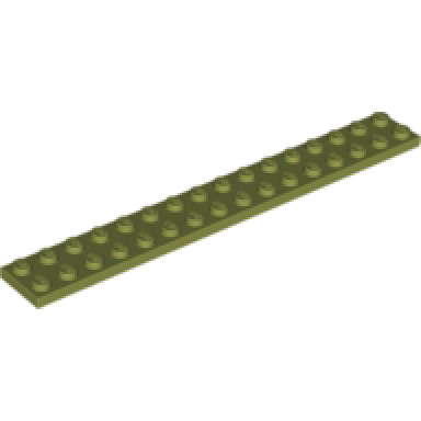 olive green plate 2 x 16