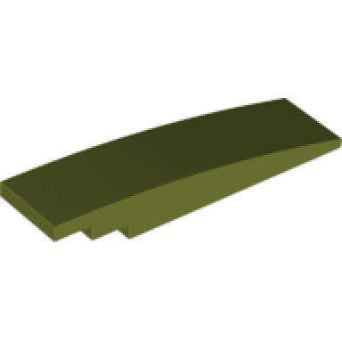 olive green slope curved 8 x 2