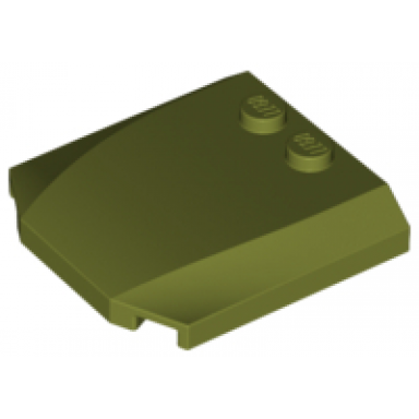olive green wedge 4 x 4 x 2 3 triple curved