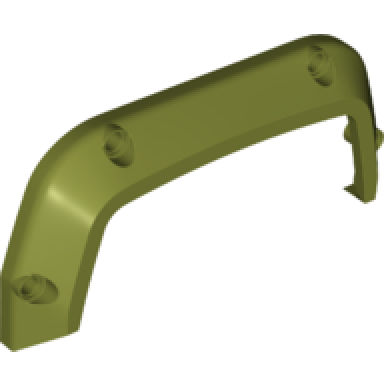 olive green technic panel car mudguard 15 x 2 x 7