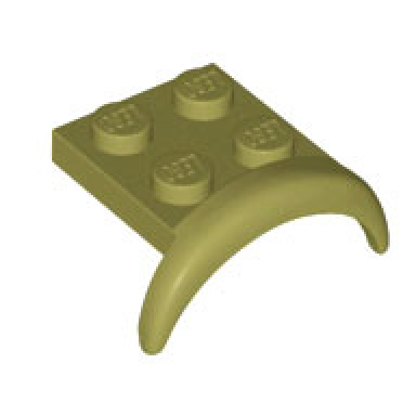 olive green vehicle mudguard 3 x 3 x 1 with arch round