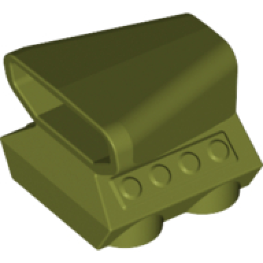 olive green vehicle air scoop engine top 2 x 2