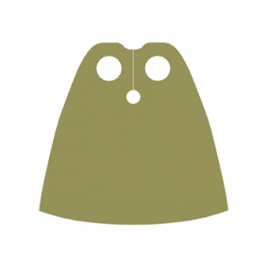 olive green minifigure cape cloth standard - traditional starched fabric - 4.0cm height