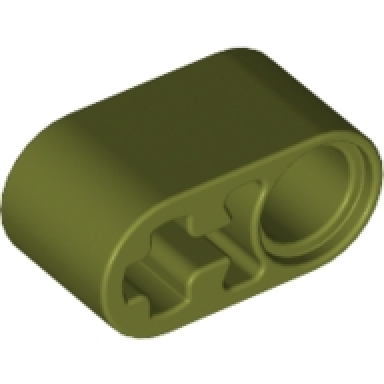 olive green technic liftarm thick 1 x 2 - axle hole