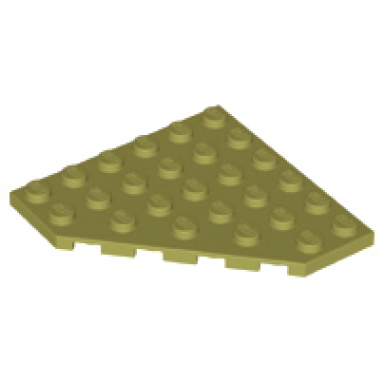 olive green wedge plate 6 x 6 cut corner