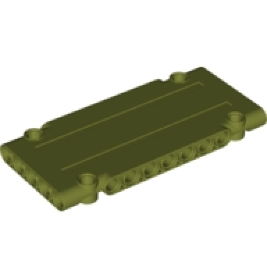 olive green technic panel plate 5 x 11 x 1