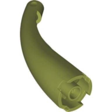 olive green dragon tail neck curved