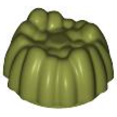 olive green minifigure hair small stud size spiky tuft