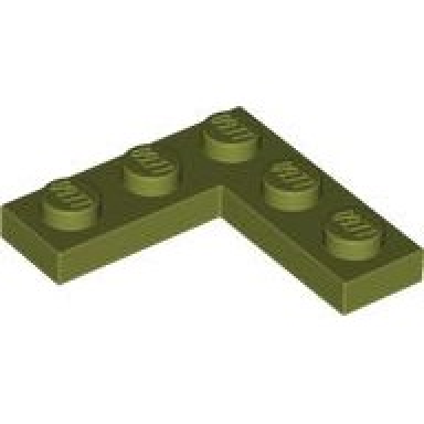 olive green plate 3 x 3 corner