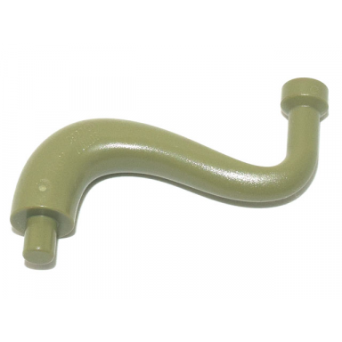olive green elephant tail trunk with bar end - long straight tip