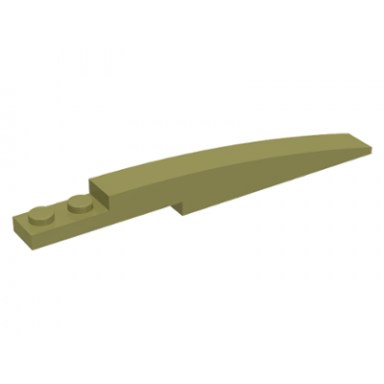 olive green slope curved 10 x 1