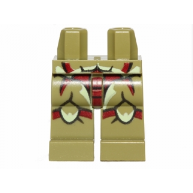 olive green hips and legs with galaxy squad buggoid with dark red stripes and exoskeleton pattern