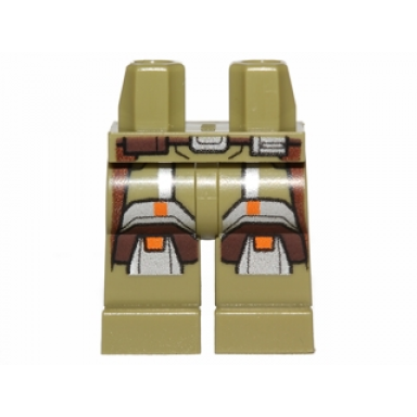 olive green hips and legs with sw armor with silver and brown markings pattern
