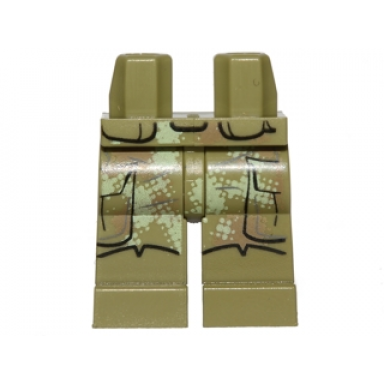 olive green hips and legs with sw camouflage coattails with pockets pattern endor rebel trooper