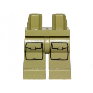 olive green hips and legs with cargo pockets pattern