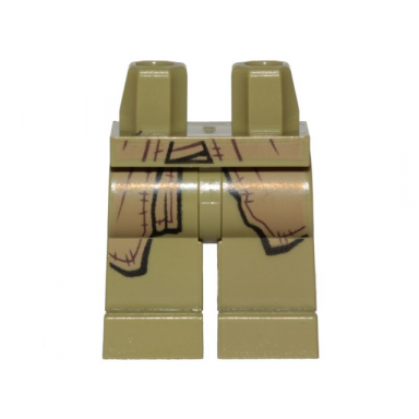 olive green hips and legs with sw dark tan worn robe pattern