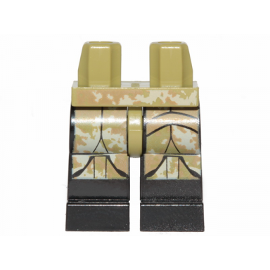 olive green hips and black legs with sw camouflage armor black lines pattern