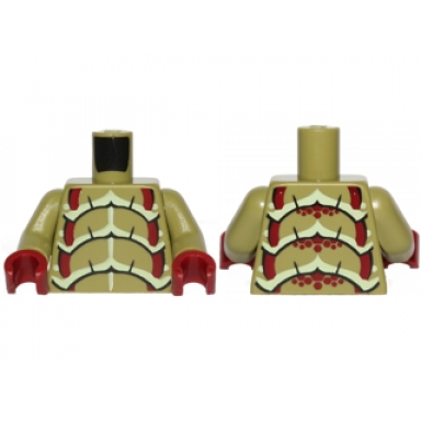 olive green torso galaxy squad buggoid with dark red yellowish green and black exoskeleton pattern olive green arms dark red hands