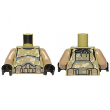 olive green torso sw armor camouflage kashyyyk clone trooper pattern dark tan arms black hands