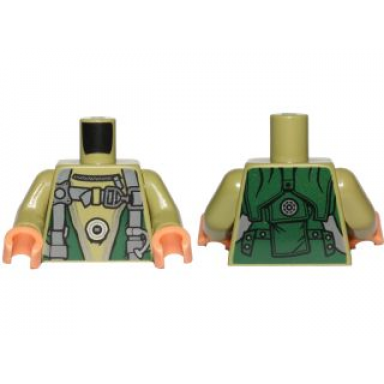 olive green torso sw jumpsuit with harness pattern bistan olive green arms nougat hands