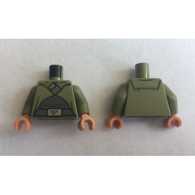olive green torso sw cloak with dark bluish gray shirt and silver belt pattern olive green arms nougat hands