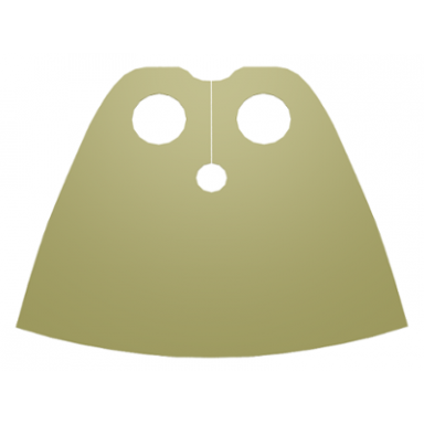 olive green minifigure cape cloth very short - traditional starched fabric
