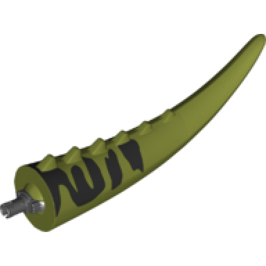 olive green dinosaur tail carnotaurus indominus rex giganotosaurus allosaurus with pin spikes and black markings pattern