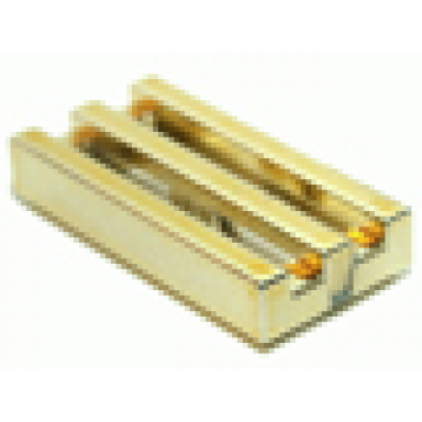 chrome gold tile modified 1 x 2 grille with bottom groove