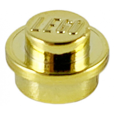 chrome gold plate round 1 x 1