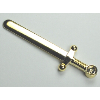 chrome gold minifigure weapon sword greatsword round
