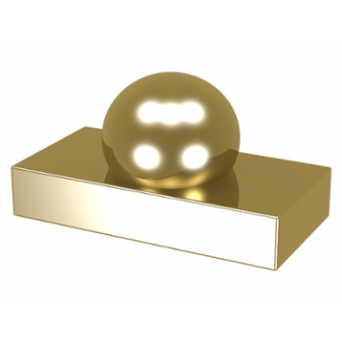 chrome gold tile modified 1 x 2 with ball