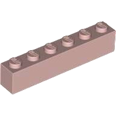 sand red brick 1 x 6