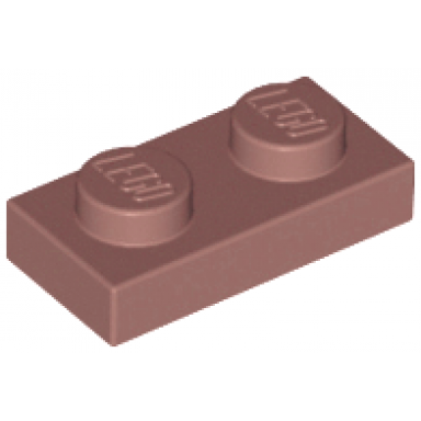 sand red plate 1 x 2