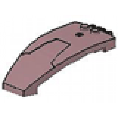 sand red windscreen 8 x 4 x 2 curved taper with locking dual 2 fingers
