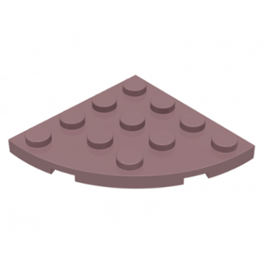 sand red plate round corner 4 x 4