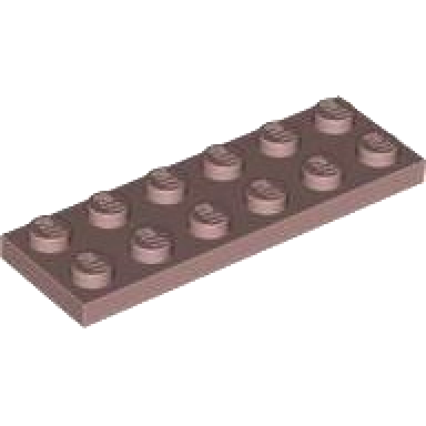 sand red plate 2 x 6