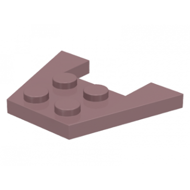 sand red wedge plate 3 x 4 without stud notches