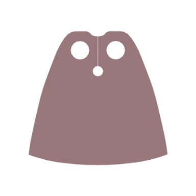 sand red minifigure cape cloth standard - traditional starched fabric - 4.0cm height