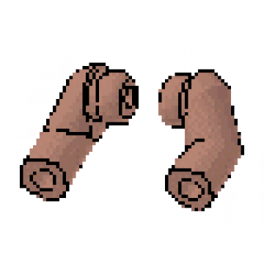 sand red arm matching left and right pair