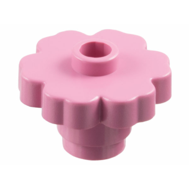 medium dark pink plant flower 2 x 2 rounded - open stud