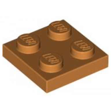 earth orange plate 2 x 2