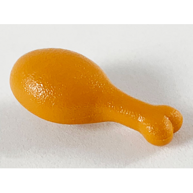 earth orange turkey drumstick 20mm with round opening on back
