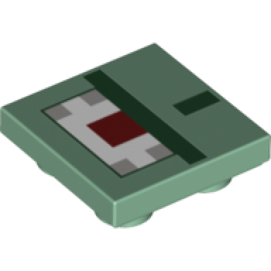 tile modified 2 x 2 inverted with pixelated dark green dark red white and gray pattern minecraft guardian