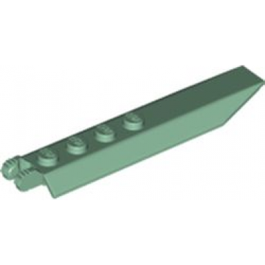 sand green hinge plate 1 x 8 with angled side extensions squared plate underside