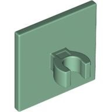 sand green road sign 2 x 2 square with open o clip