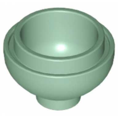 sand green brick round 2 x 2 dome bottom