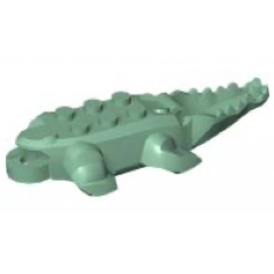 sand green alligator crocodile body with 10 bottom teeth
