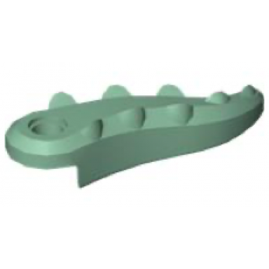 sand green alligator crocodile tail with hole