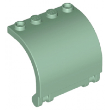 sand green panel 3 x 4 x 3 curved with double clip hinge