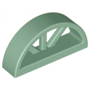 sand green window 1 x 4 x 1 2 3 with spoked rounded top